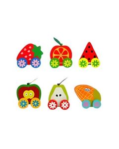 Mehta Toys Fruit Car Toy For Kids Wood 1Pc Multicolour