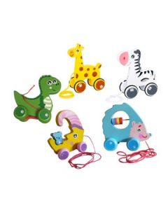 Mehta Toys Animal Car Toy For Kids Wood 1 Pc Multicolour