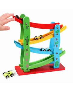 Mehta Toys 4 Slide Slippery Car Learning Toy For Kids Wood 1 Pc Multicolour