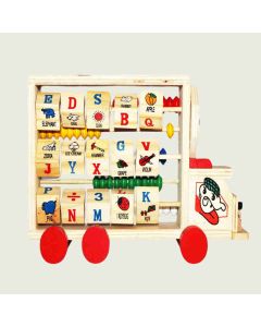 Mehta Toys Study Vehicle Learning Toy For Kids Wood 1 Pc Multicolour