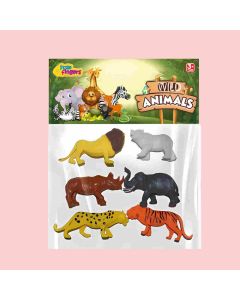 Little Fingers Lft 1221 Wild Animal Plastic 1 Pack Multicolour