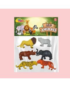 Little Fingers Lft 1221 Wild Animal Plastic 1 Pack Multicolour