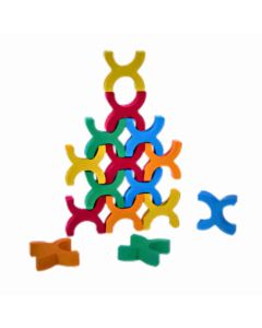 Mehta Toys Balance The X Game For Kids Wood 1 Pc Multicolour