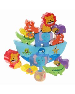 Mehta Toys Animal Balance Boat Game For Kids Wood 1 Pc Multicolour