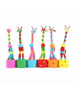 Mehta Toys Pressing Giraffe Wood 2 Pcs Set Multicolour