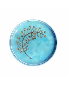 Gi Heritage Leaf Printed Wall Plate, 20 Cm X 20 Cm X 2 Cm,750Gm 1 Pc