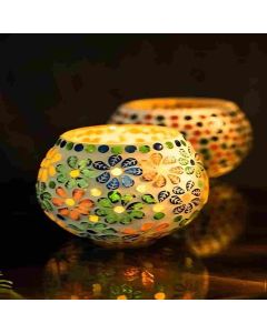 Gi Heritage Kullad Tealight Holder, 10Cm X 10Cm X 10Cm,550Gm 1 Pc