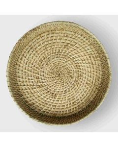 Gi Heritage Handcrafted Round Tray, 30Cm X 30Cm X 30Cm,320Gm Cane & Bamboo 1 Pc