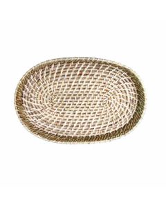 Gi Heritage Handcrafted Oval Tray, 30 Cm X 22.5 Cm X 5 Cm,300Gm 1 Pc