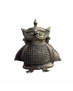 Gi Heritage Bengal Dokra Brass Owl, 7.5 Cm X 7.5 Cm X 12.5 Cm,430Gm 1 Pc
