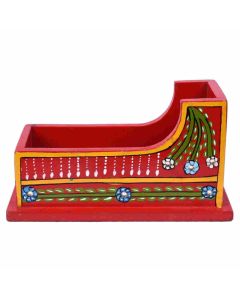 Gi Heritage Wooden Tikuli Art Card Holder, 7.5 Cm X 7.5 Cm X 10 Cm,500Gm 1 Pc