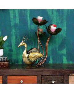 Gi Heritage Antique Finish Metal Peacock Decor, 20Cm X 42.5Cm X 47.5Cm,300Gm Iron & Lacquer Spray 1 Pc