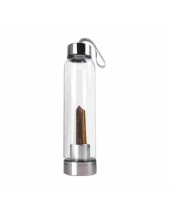 Gi Heritage Amethyst Brown Crystal Infused Water Bottle, 6.6Cm X 6.6Cm X 25Cm,650Gm 1 Pc